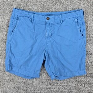 Faherty Island Life Mens Size 35 Blue Chino Shorts Casual 7" Inseam